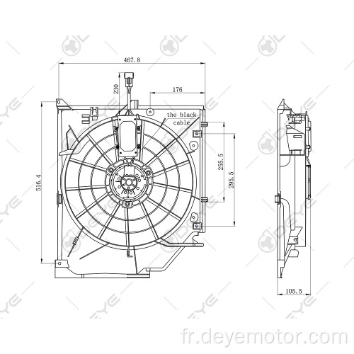 17117561757 64546988915 17117525508 Fan de radiateur de condenseur AC pour BMW 3